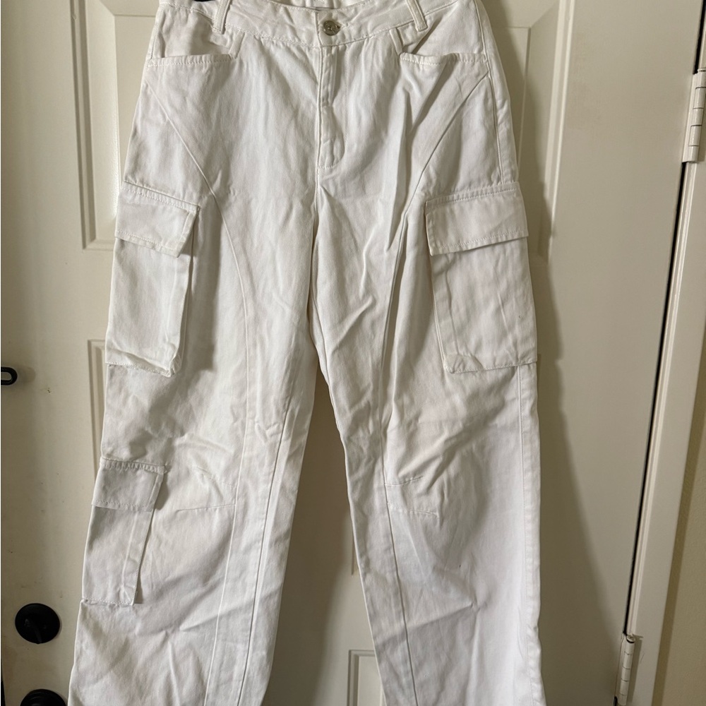 White Cargo Pants